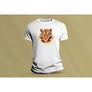 Chlapecké tričko Dětské bavlněné tričko Tygr 3. Bílá velikost 104 (3-4 roky)