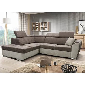 Sedací souprava Rohová sedací souprava MABU, hnědá