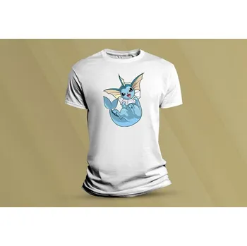 Chlapecké tričko Dětské bavlněné tričko Pokémon Vaporeon. Bílá velikost 104 (3-4 roky)