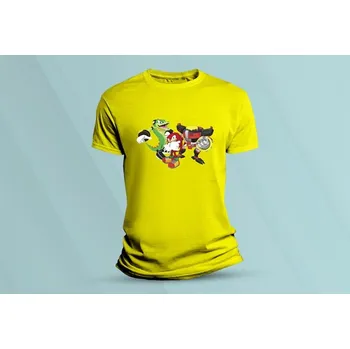 Chlapecké oblečení Dětské bavlněné tričko Knuckles Omega a Vector. Žlutá velikost 152 (12-13 let)