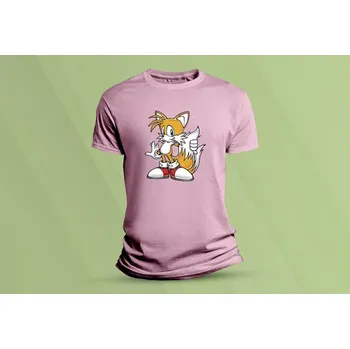 Chlapecké tričko Dětské bavlněné tričko Sonic 5. Růžová velikost 152 (12-13 let)