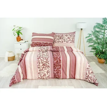 Povlečení Stanex Ložní povlečení bavlněné Miranda bordó (LS287) rozměr: 40 x 40 cm, Zapínání: Knoflíkové