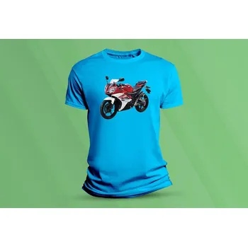 Chlapecké tričko Dětské bavlněné tričko Yamaha R15 červená. velikost 104 Azurová