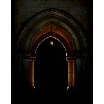 Plakát Plakát, Obraz - Stone archway lit by lantern, Michael Duva