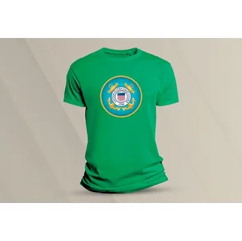 Dětské bavlněné tričko Pobřežní hlídka USA. velikost 128 (7-8 let) Zelená