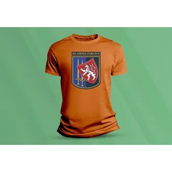 Dětské bavlněné tričko Erb Policie ČR. velikost 116 (5-6 let) Oranžová