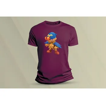 Dětské bavlněné tričko Geno. velikost 104 (3-4 roky) Vínová