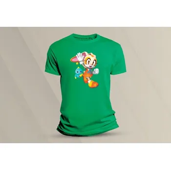 Chlapecké tričko Dětské bavlněné tričko Cream the Rabbit. velikost 152 Zelená