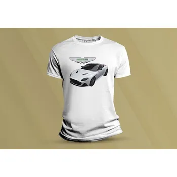 Chlapecké tričko Dětské bavlněné tričko Aston Martin DBS Superleggera. Bílá velikost 104 (3-4 roky)