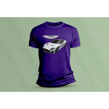 Dětské bavlněné tričko Aston Martin DBS Superleggera. velikost 104 (3-4 roky) Purpurová