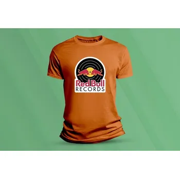 Chlapecké tričko Dětské bavlněné tričko Red Bull Records. velikost 140 (9-11 let) Oranžová