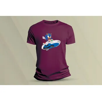 Dětské bavlněné tričko Sonic 2. velikost 116 Vínová