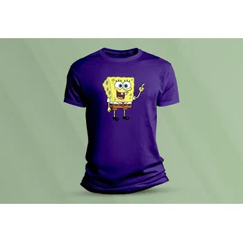 Dětské bavlněné tričko SpongeBob 3. velikost 116 (5-6 let) Purpurová