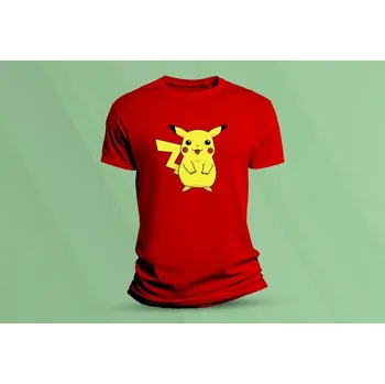 Dětské bavlněné tričko Pokémon Pikachu 2. Červená velikost 104 (3-4 roky)