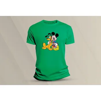 Chlapecké oblečení Dětské bavlněné tričko Mickey 7. velikost 140 (9-11 let) Zelená