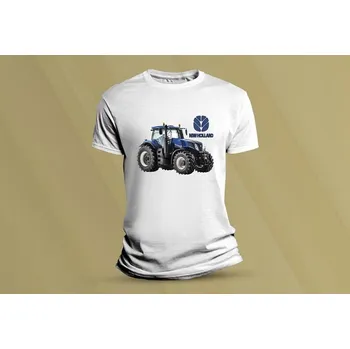 Chlapecké tričko Dětské bavlněné tričko New Holland. Bílá velikost 104 (3-4 roky)