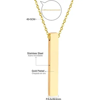 Náhrdelník Řetízek z nerezové oceli s přívěskem - 206G
