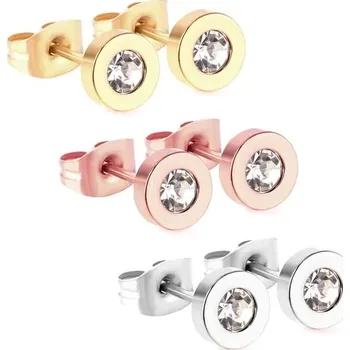 Náušnice Náušnice z nerezové oceli se šroubovacím zapínáním | sada 3 kusů - 43