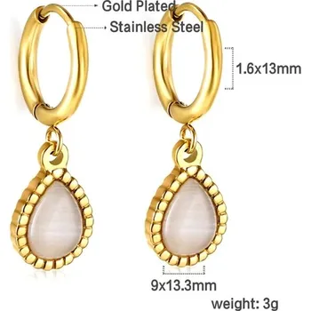 Náušnice Luxusní nerezové náušnice s krystaly - 728AG