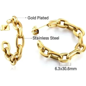 Náušnice Náušnice kruhy ve zlaté barvě - 150G