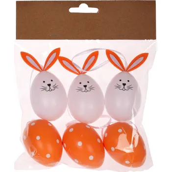 Vánoční ozdoba Autronic Vajíčka plastová, cena za sáček. - VEL7139 OR