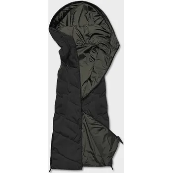 Dámská vesta Černá-khaki dlouhá dámská oboustranná vesta V23407 SWEST, odstíny černé XL (42) i392_21453-53