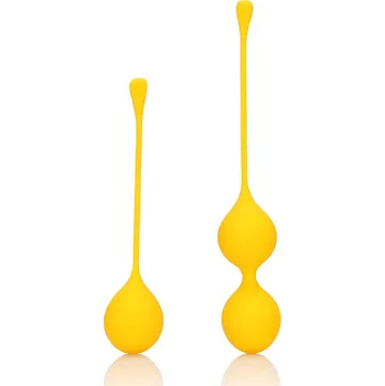 Loveline - silikonová sadas gejšských kuliček - 2 dílná (žlutá)
