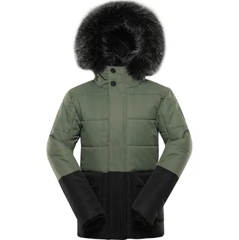 Dívčí oblečení Alpine Pro EGYPO ZELENÁ DĚTSKÁ BUNDA S MEMBRÁNOU PTX 128-134