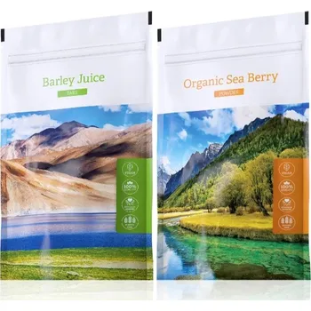 Přírodní produkt Energy Barley Juice tabs 200 tablet + Organic Sea Berry powder 100 g