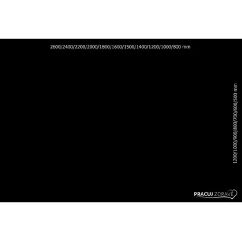 Stolová deska Stolová laminátová deska LUX černá hladká 190PE Rozměry stolové desky: 2200x800 mm :: výroba do 14 dní, Tloušťka stolové desky: 36 mm