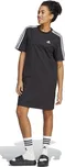 šaty adidas Performance Essentials 3 Stripes Boyfriend - Black S