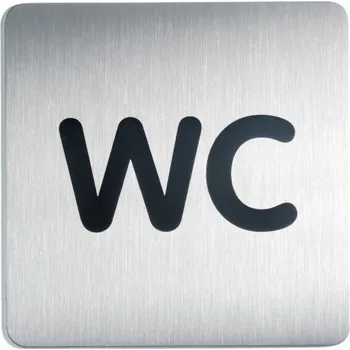 Informační tabulka Symbol WC - piktogram 15x15 cm luxusní kartačovaný design