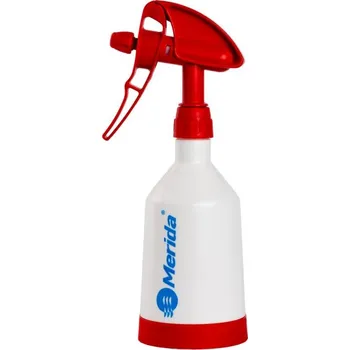Plastová láhev 0,5l s dvoustranným červeným rozprašovačem Merida 360 a odměrnou ryskou