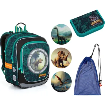 Set školních potřeb Topgal Školní batoh pro prvňáčky (Topgal) set Medium s dinosaury ENDY 23039