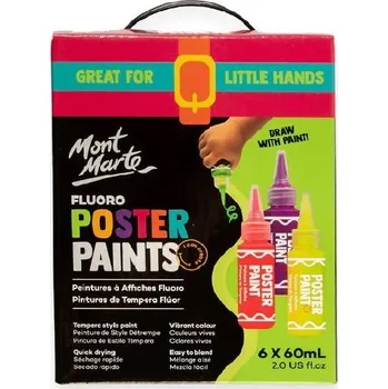 Mont Marte Mont Marte, MPST-6002, sada temperových barev s aplikátorem, neonové odstíny, 6 ks