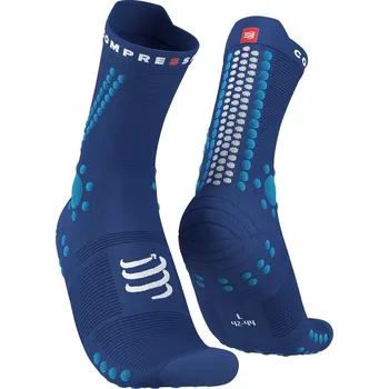 Běžecké oblečení Běžecké kompresní ponožky Compressport Pro Racing Socks v4.0 Trail - SODALITE/FLUO BLUE Velikost: EU 35-38
