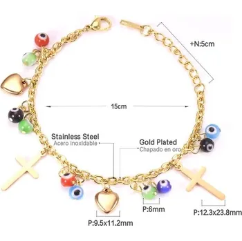 Náramek Luxusní náramek s přívěsky - 670G