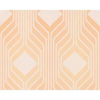 Tapeta Vliesová tapeta retro, geometrická - oranžová 395323 / Tapety na zeď 39532-3 retro Chic (0,53 x 10,05 m) A.S.Création