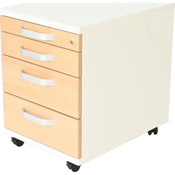 Zásuvkový kontejner PRACUJ ZDRAVĚ Kancelářský zásuvkový kontejner bílá - čílka Sorano