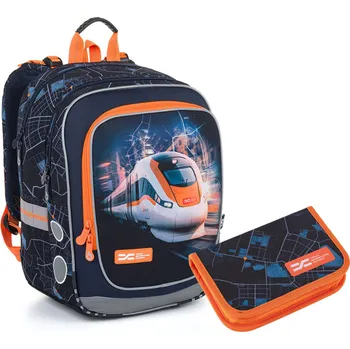 Set školních potřeb Lehký školní batoh Topgal s vlakem ENDY 24012 SET SMALL