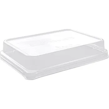 Jednorázové nádobí Víčko PLA na misku NACHO z cukrové třtiny 170x220x25mm/50ks