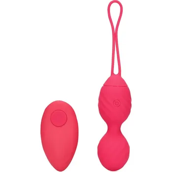 Loveline - drážkovaná vibrační gulička (růžová)