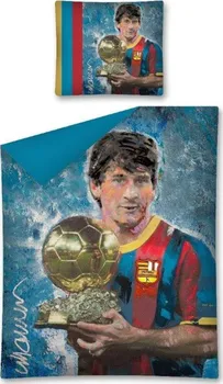 Ložní povlečení Povlečení Fotbal Messi 140 x 200, 70 x 90 cm zipový uzávěr