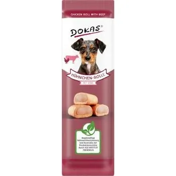 Krmivo pro psa Dokas Kuřecí rolky s hovězí náplní 10 g