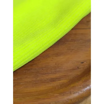 Elastický náplet žebrovaný 15x80 cm žlutá neon