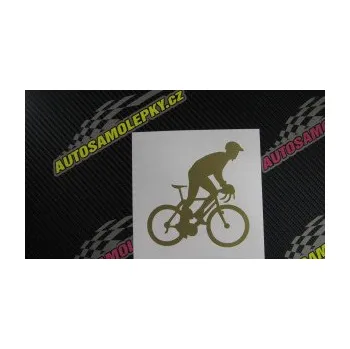 Polep vozidla SAMOLEPKA Cyklista 003 pravá (10 - červená) NA AUTO, NÁLEPKA, FÓLIE, POLEP, TUNING, VLASTNÍ TEXT, TISK, AUTOSAMOLEPKY.cz, POLEPY, OBRÁZEK, LOGO, SAMOLEPKY