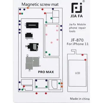 JIAFA magnetická servisní podložka pro opravu iPhone 11 Pro Max - bílá
