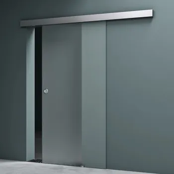 Interiérové dveře Amalfi Satinato skleněné posuvné dveře 1025x2050 mm s mušlí