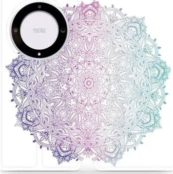 Pouzdro na mobilní telefon Flipové pouzdro Mobiwear - Honor Magic5 Lite 5G - M008S Mandala (Knížkové flip pouzdro, obal, kryt na mobil Honor Magic5 Lite 5G - M008S Mandala, materiál Umělá kůže + TPU - ochrana 360°, stojánek, silikonová vanička, magnetické zavírání)