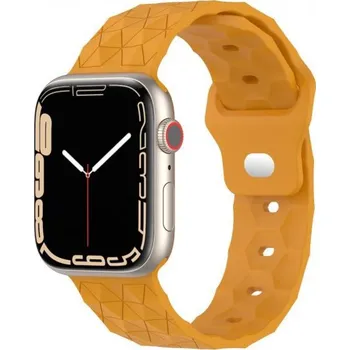 Řemínek na hodinky Silikonový řemínek s geometrickým vzorem pro Apple Watch 42mm / 41mm / 40mm / 38mm - hořčicový